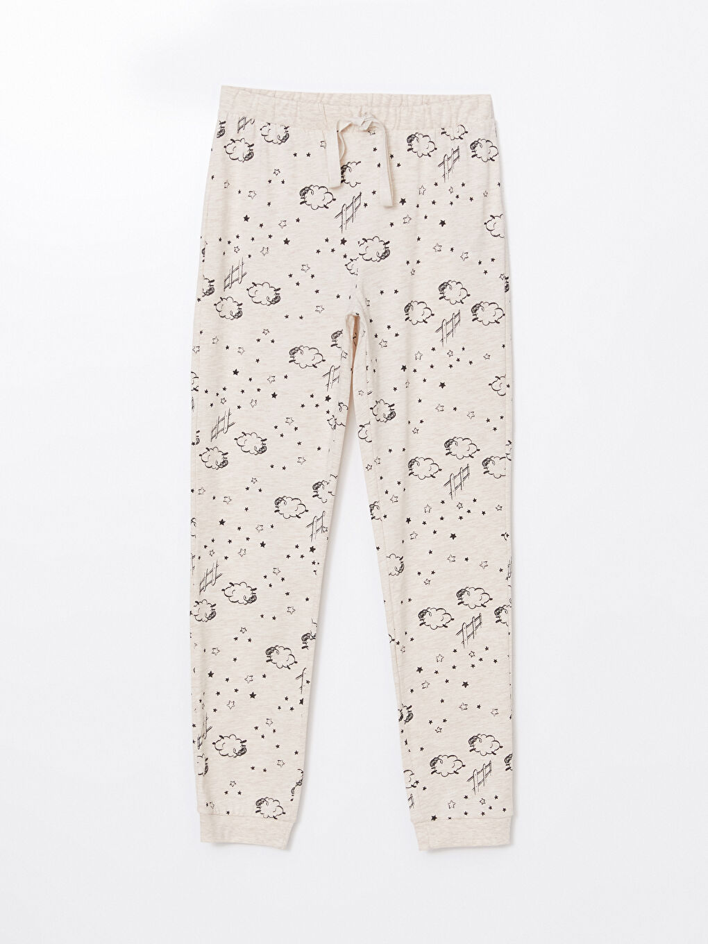 LCW DREAM Gemusterte Pyjama-Jogginghose mit elastischem Bund für Damen -W41469Z8-DCY
