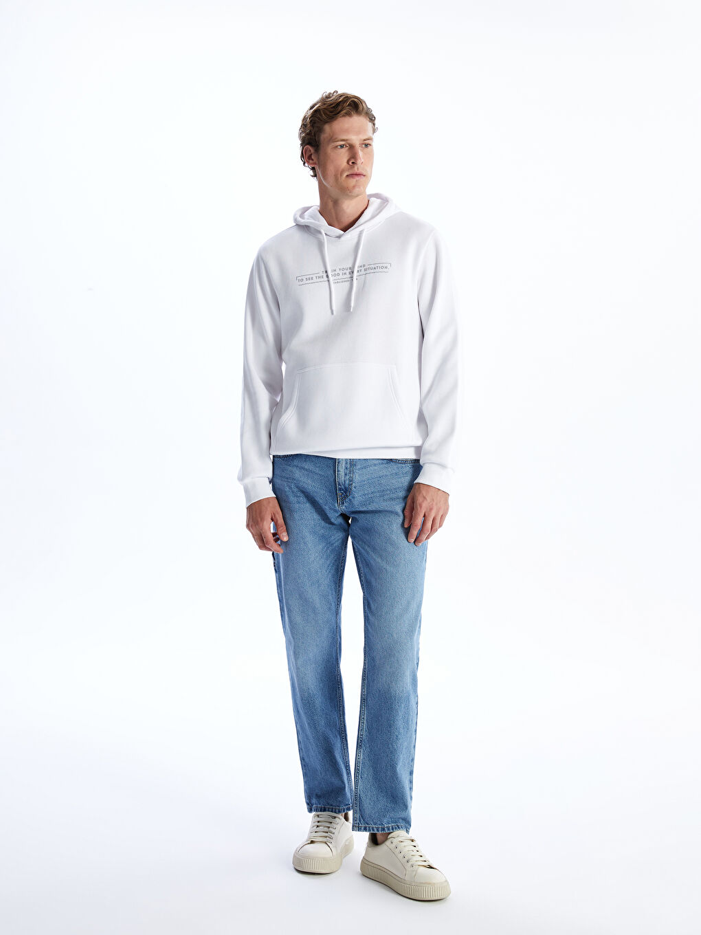 Long Sleeve Printed Men's Thick Hoodie-1