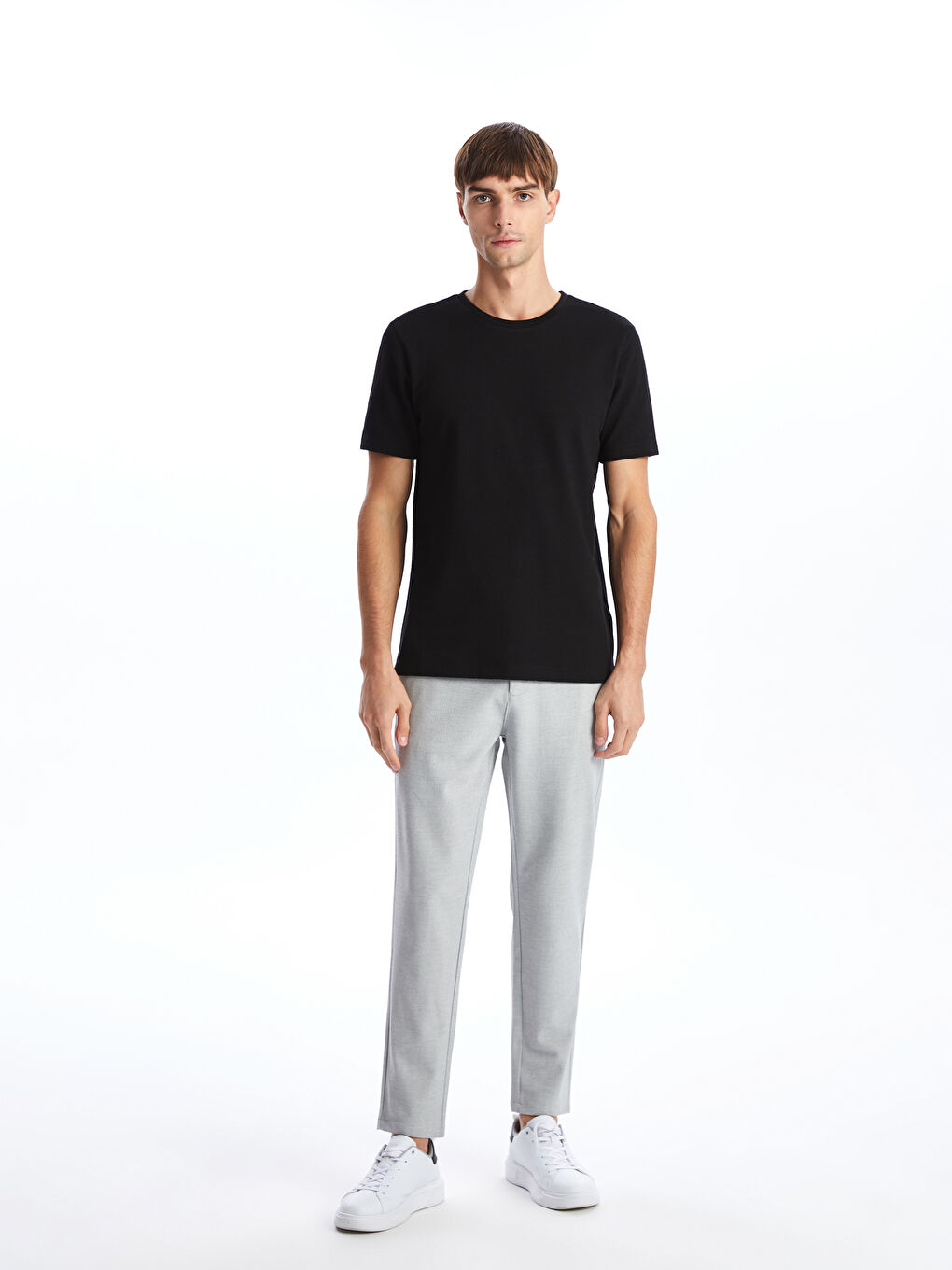 تيشيرت رجالي بياقة دائرية قماش جيرسي-1