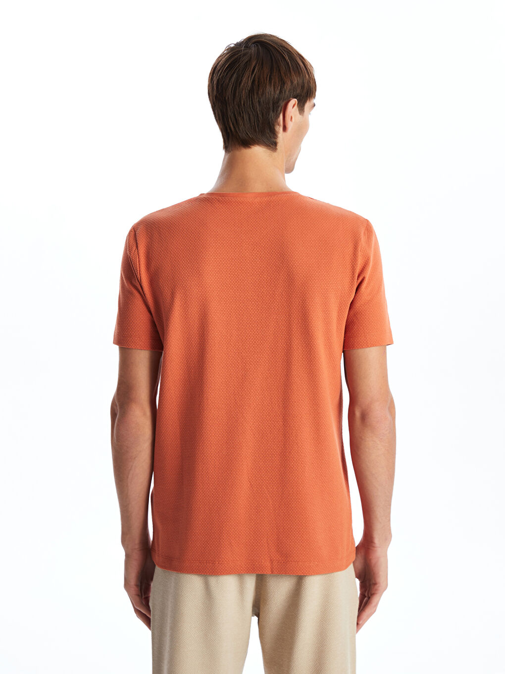 تيشيرت رجالي بياقة دائرية قماش جيرسي-3