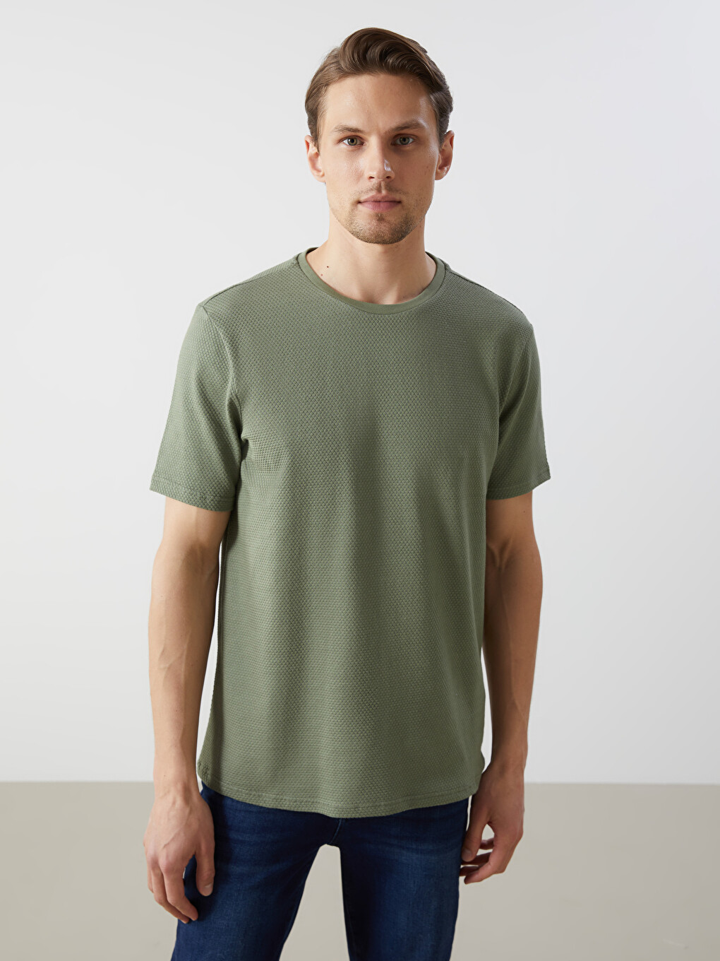 T-shirt Pour Hommes En Jersey À Col Rond
