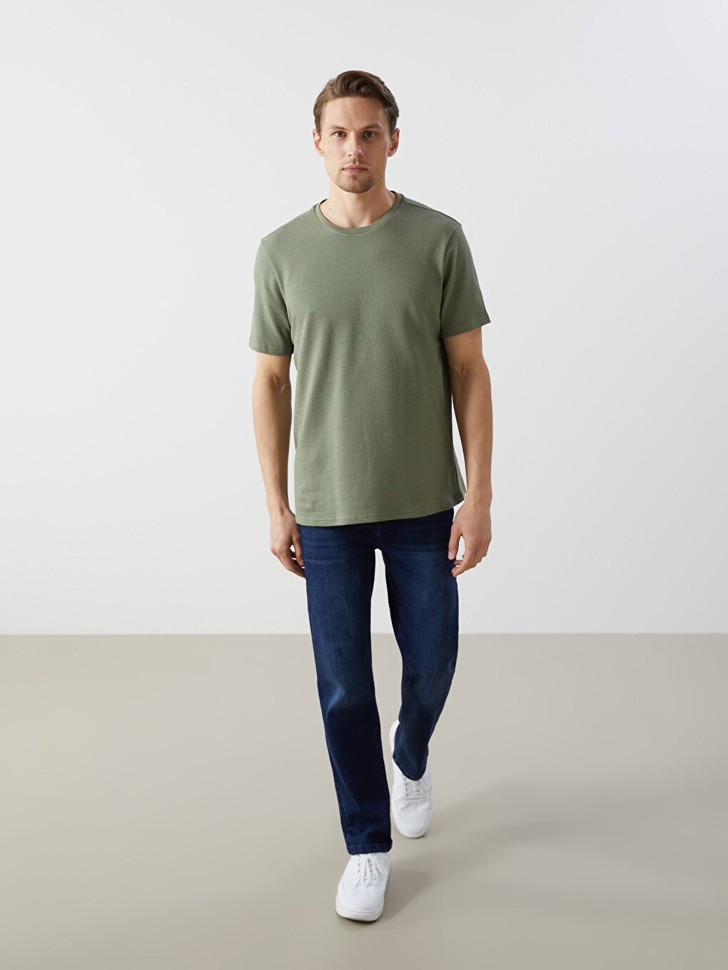T-shirt Pour Hommes En Jersey À Col Rond-1