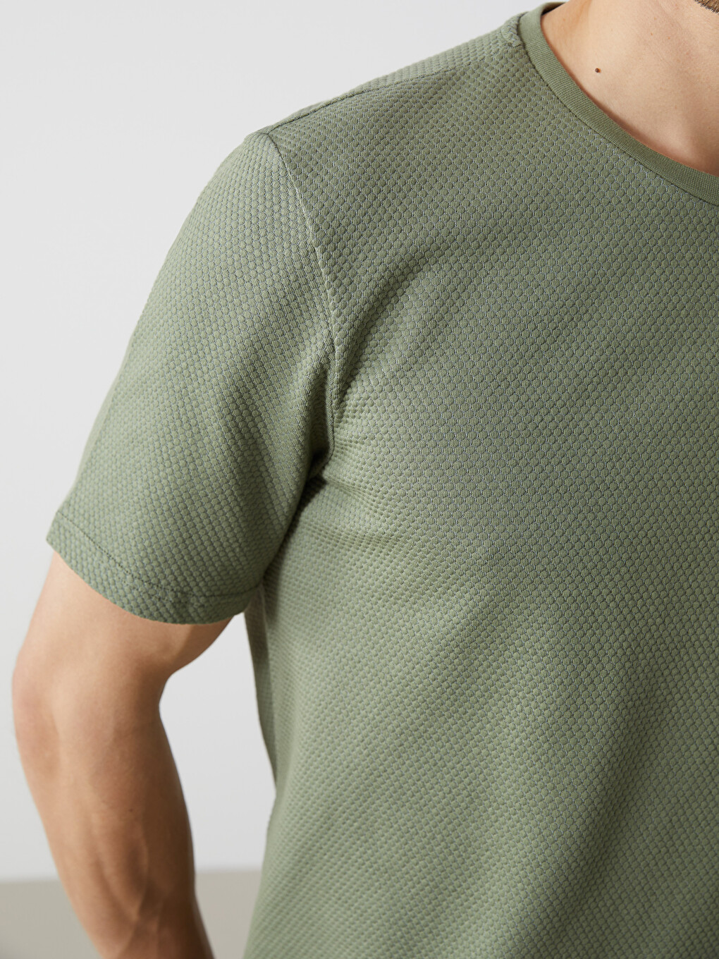 T-shirt Pour Hommes En Jersey À Col Rond-2
