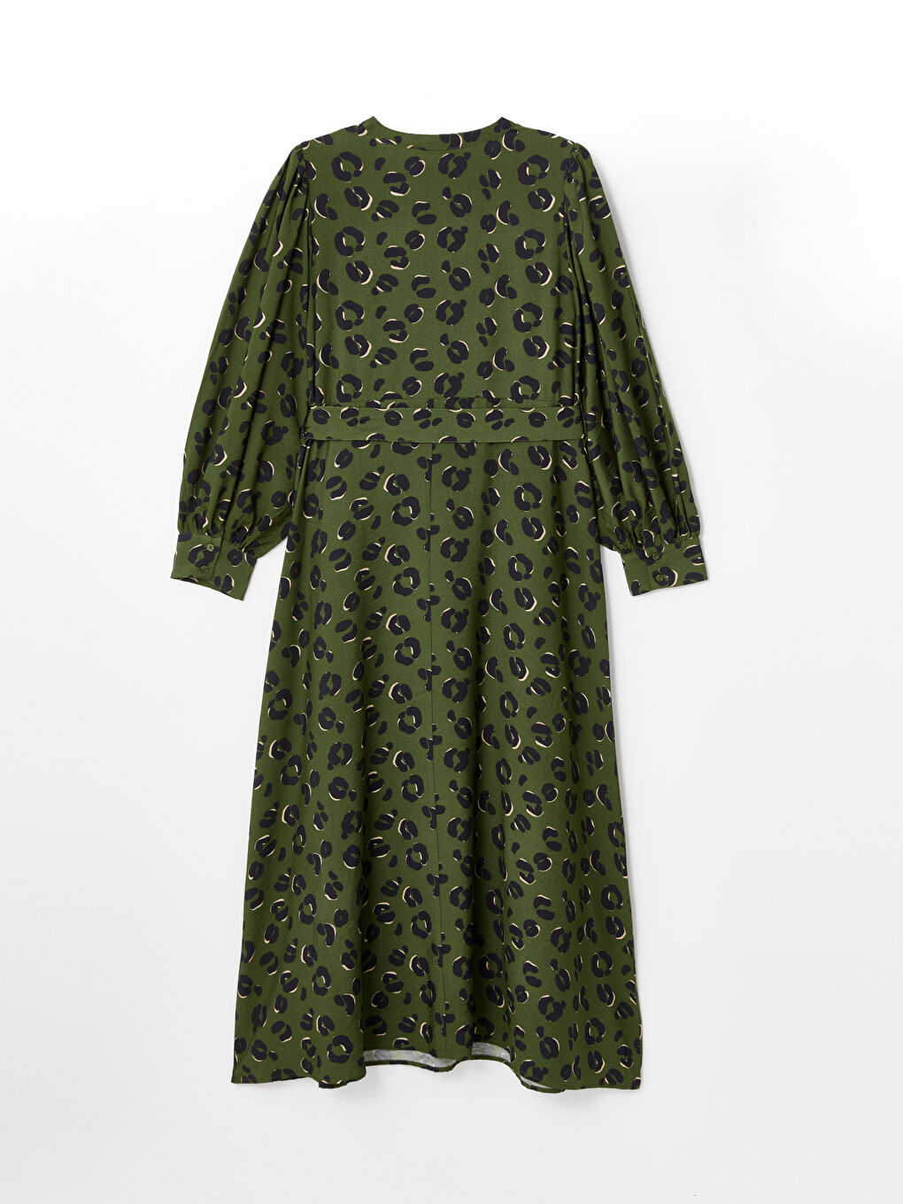 LCW Modest فستان منقوش بياقة مستديرة -W41586Z8-LS6