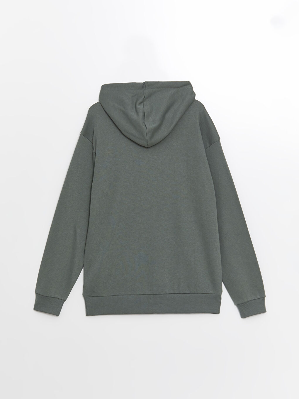 LCW Casual Mat Yeşil Uzun Kollu Erkek Hoodie - 6