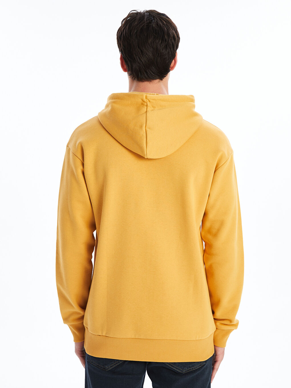 LCW Casual Koyu Sarı Uzun Kollu Erkek Hoodie - 3