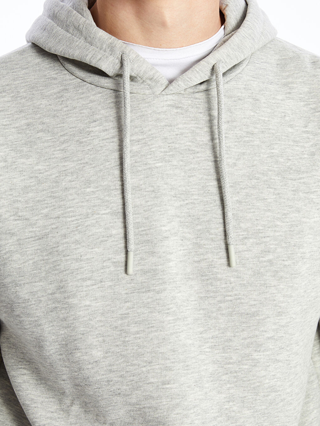 LCW Casual Gri Melanj Uzun Kollu Erkek Hoodie - 2