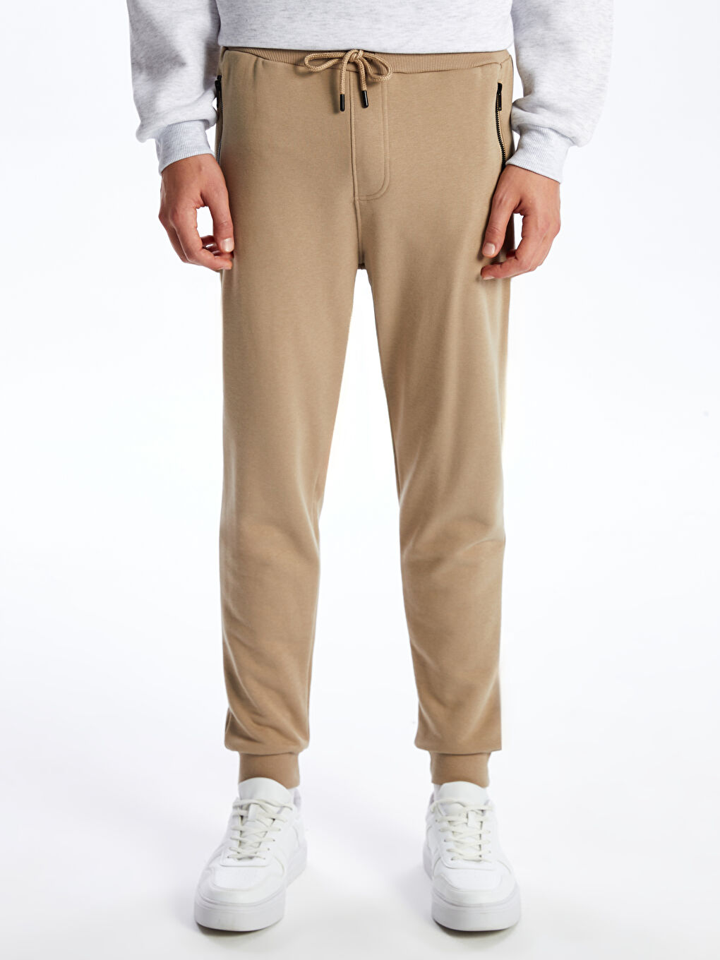 XSIDE Bej Slim Fit Erkek Jogger Eşofman Altı - 1