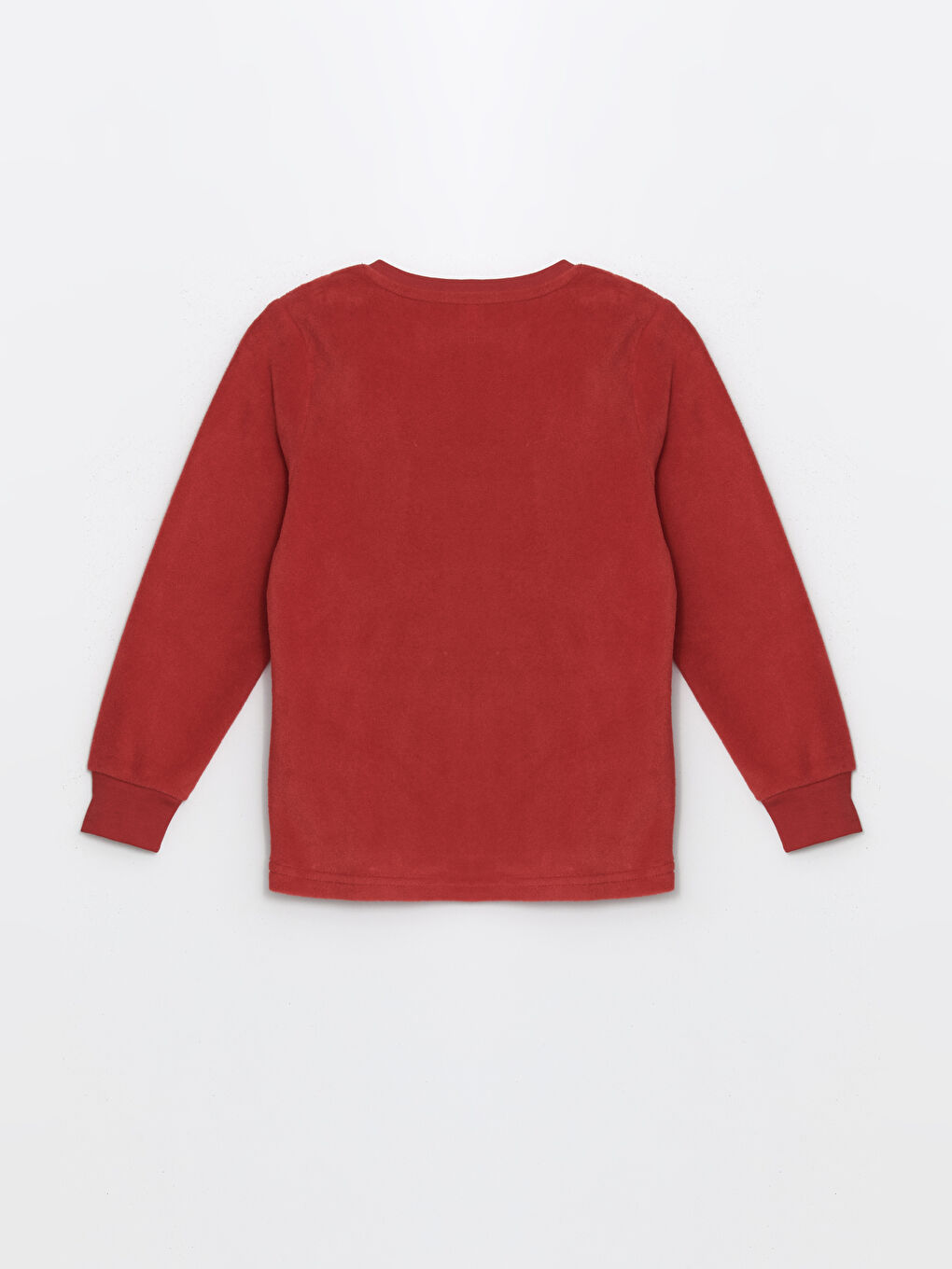 Kırmızı Bisiklet Yaka Polar Erkek Çocuk Pijama Üst-1