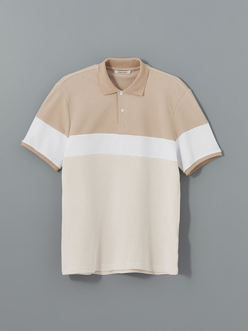 Polo Neck Plain Block Men's T-Shirt-4