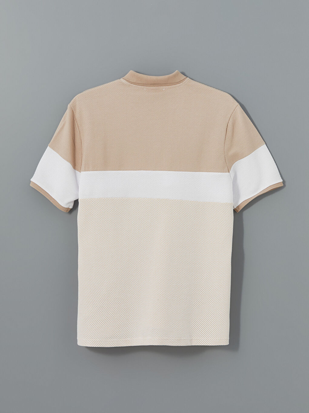 Polo Neck Plain Block Men's T-Shirt-5