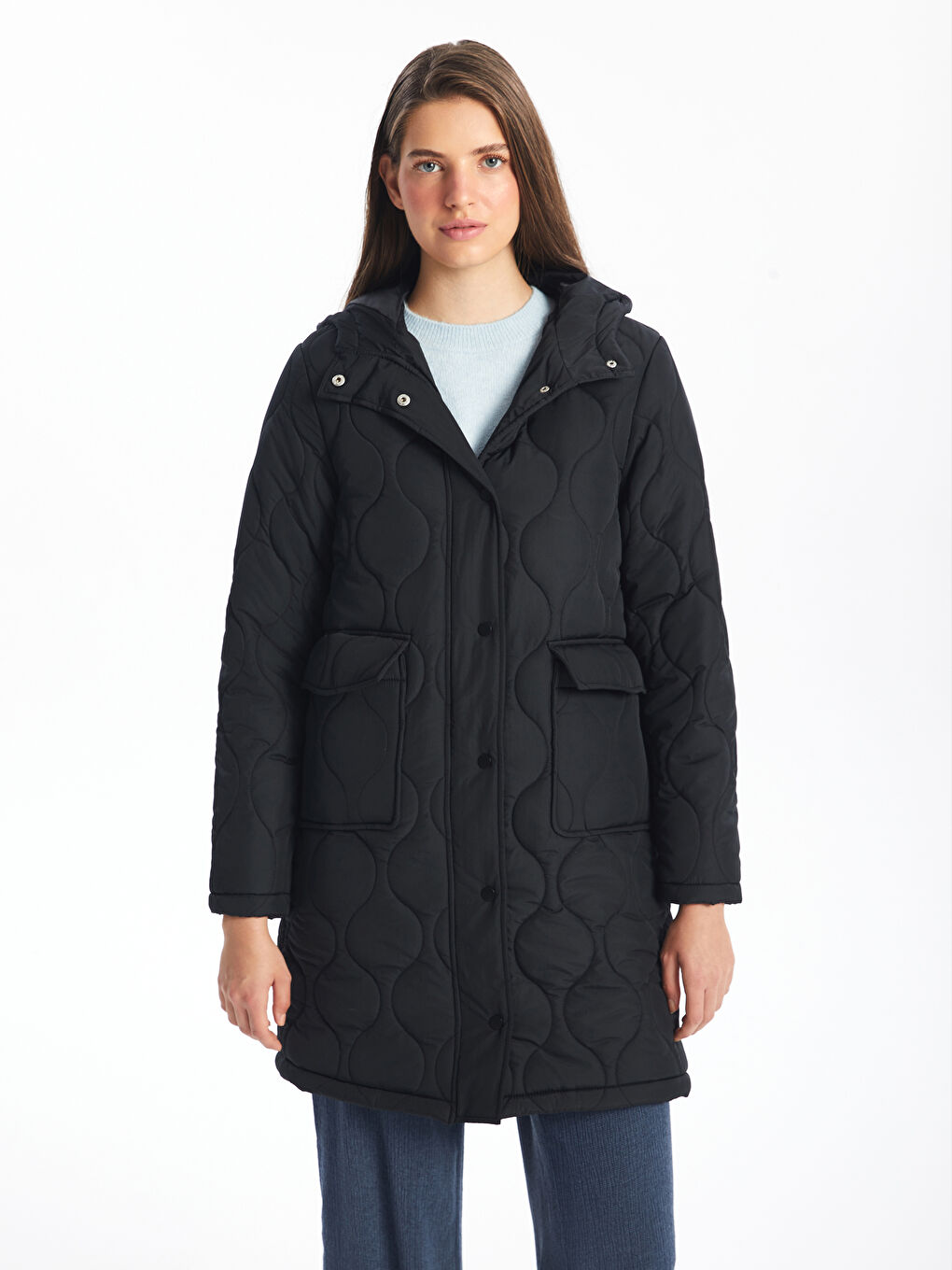 Hooded Quilted Women's Puffer Coat
