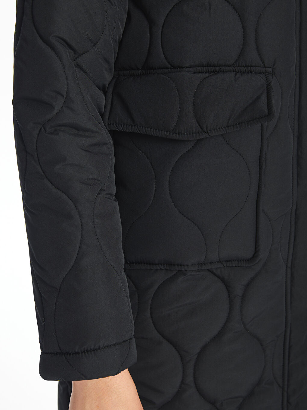 Hooded Quilted Women's Puffer Coat-3