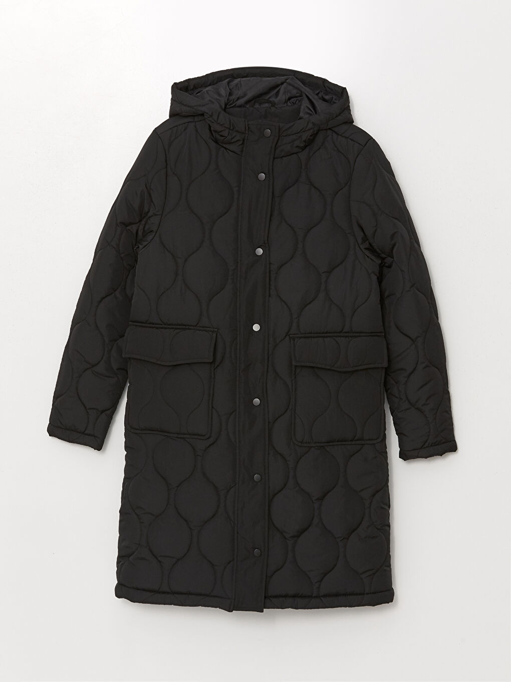 Hooded Quilted Women's Puffer Coat-5
