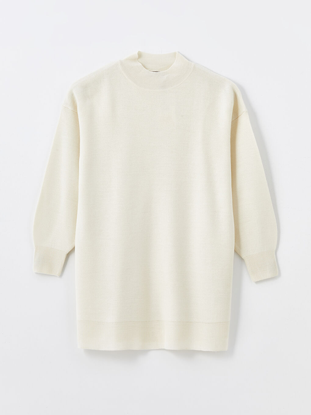 Funnel Neck Women's Knitwear Tunic-4