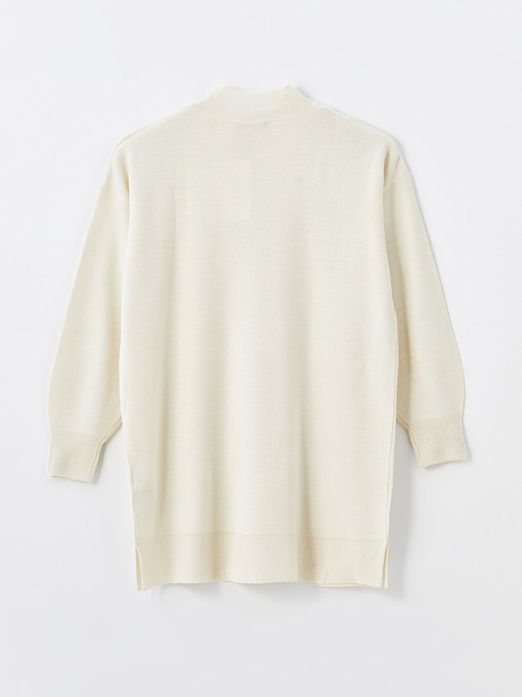 Funnel Neck Women's Knitwear Tunic-5
