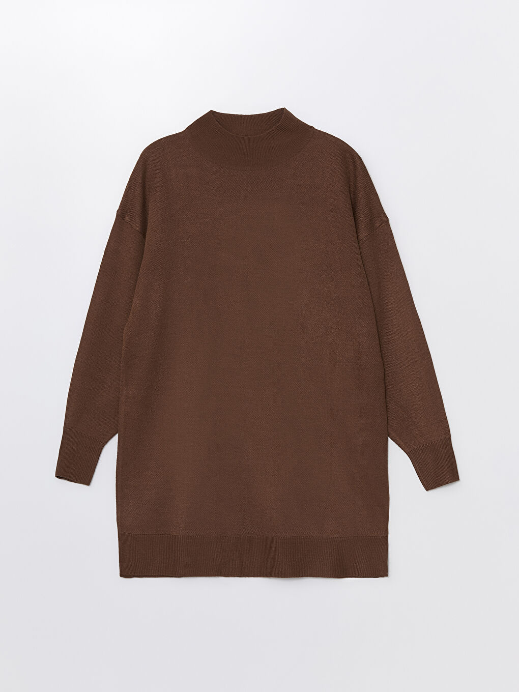 Funnel Neck Women's Knitwear Tunic-4