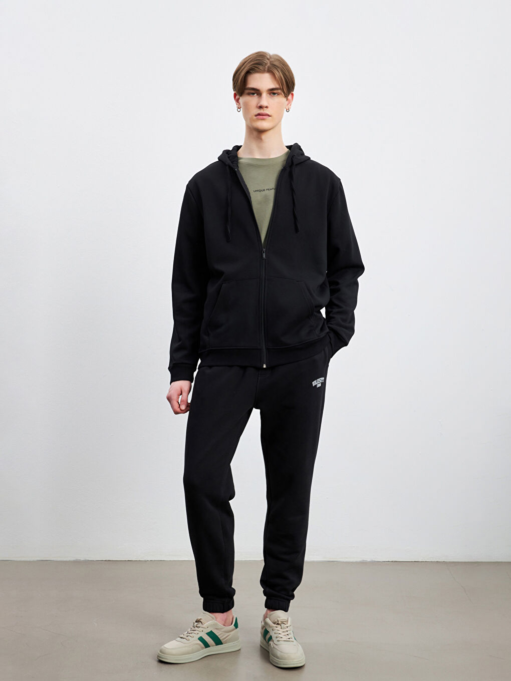 XSIDE Hooded Long Sleeve Men's Zip-Up Sweatshirt -W41718Z8-CVL