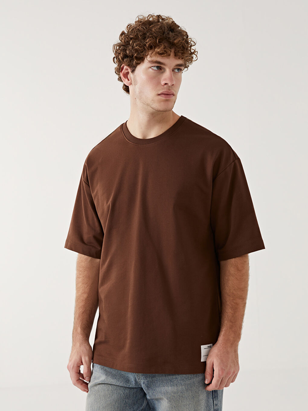 Crew Neck Short Sleeve Men's Sweatshirt