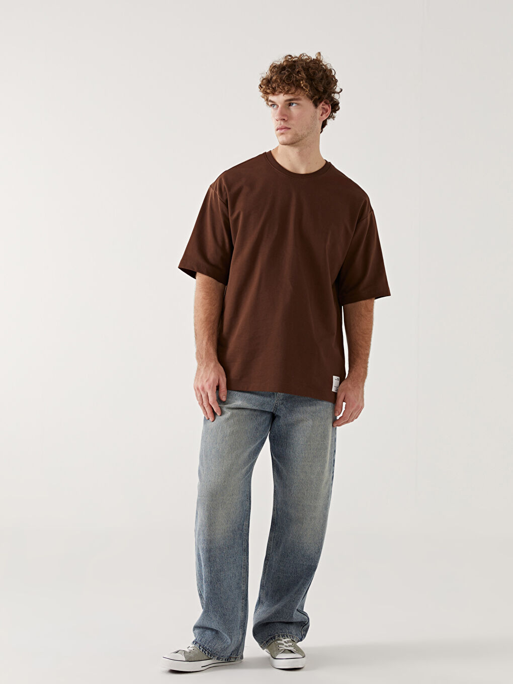 Crew Neck Short Sleeve Men's Sweatshirt-1