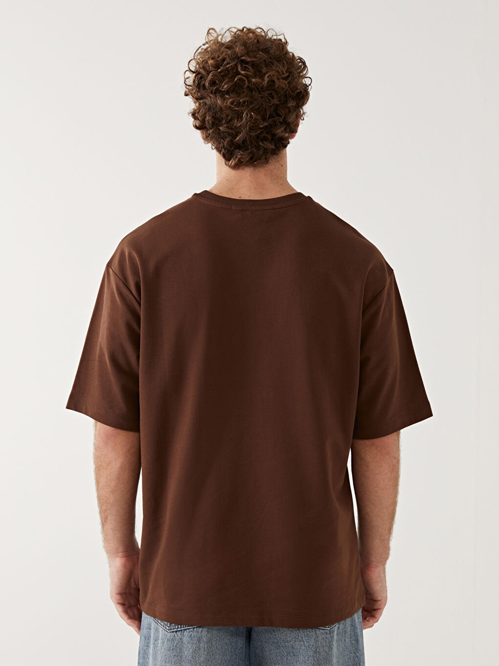 Crew Neck Short Sleeve Men's Sweatshirt-3