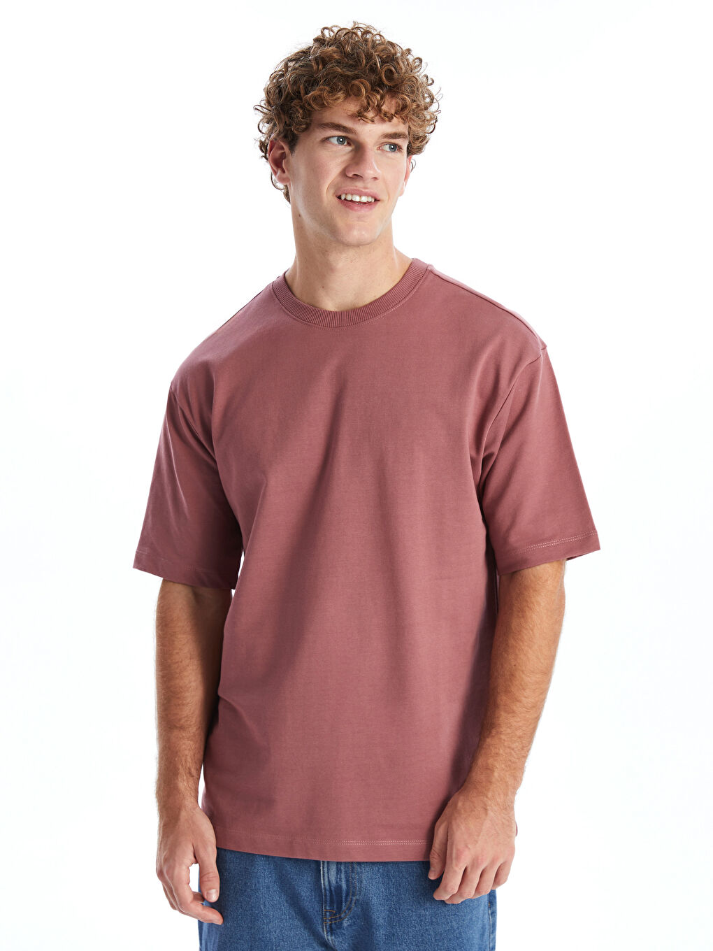 Crew Neck Short Sleeve Men's Sweatshirt