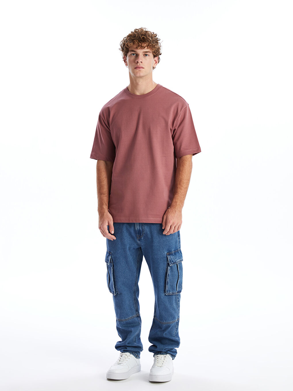 Crew Neck Short Sleeve Men's Sweatshirt-1