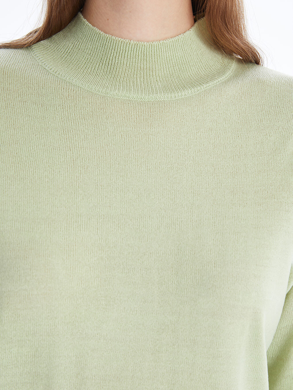 LCW Modest Funnel Neck Women's Knitwear Tunic -W41736Z8-FLD