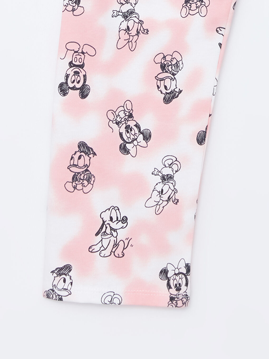 LCW Kids Ekru Baskılı Mickey Mouse Baskılı Kız Çocuk Pijama Takımı - 5