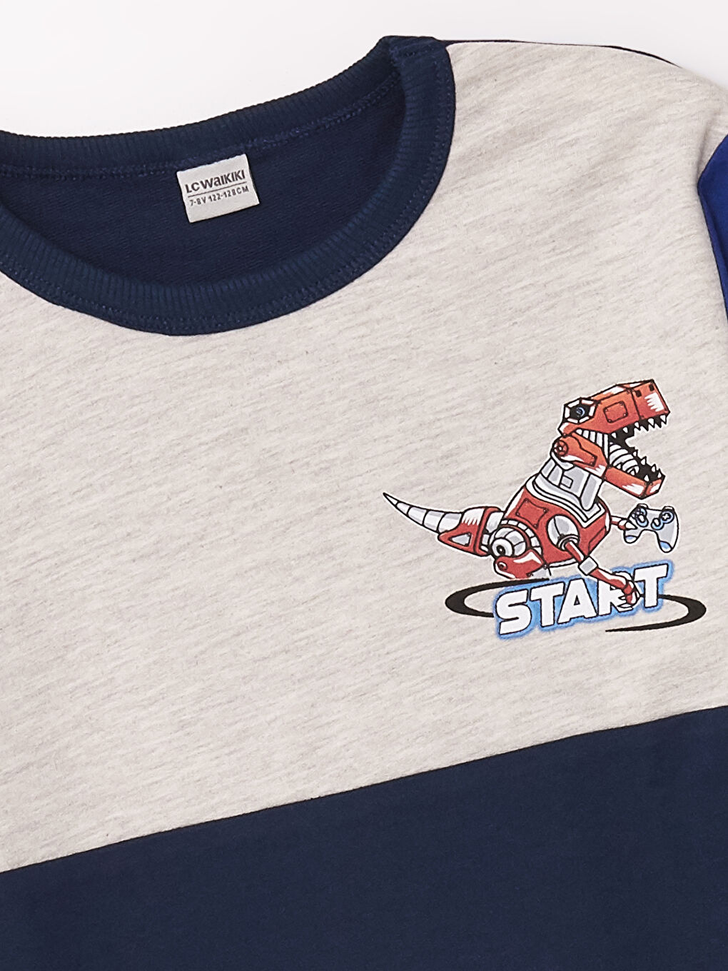 Lacivert Bisiklet Yaka Erkek Çocuk Sweatshirt-2