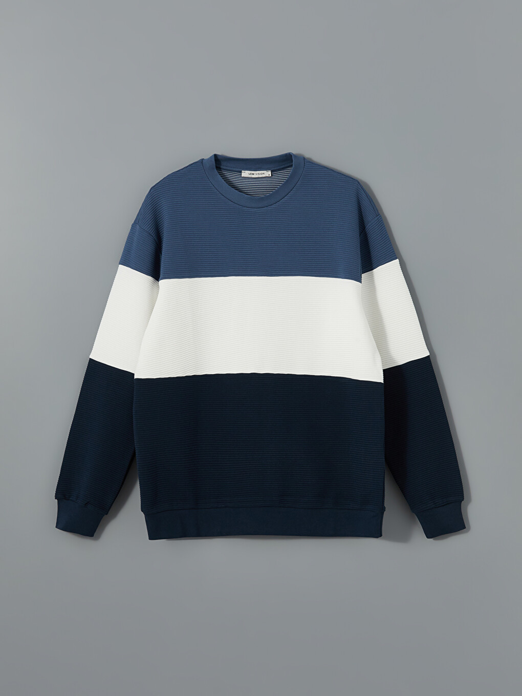 Crew Neck Long Sleeve Color Block Men's Sweatshirt-4