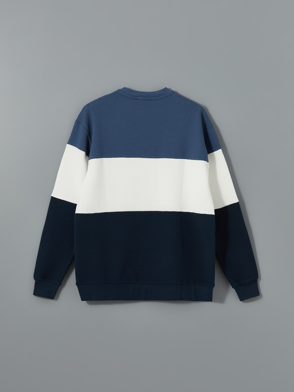 Crew Neck Long Sleeve Color Block Men's Sweatshirt-5