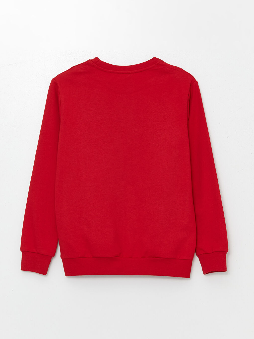 Kırmızı Bisiklet Yaka Spider-Man Baskılı Erkek Çocuk Sweatshirt-1