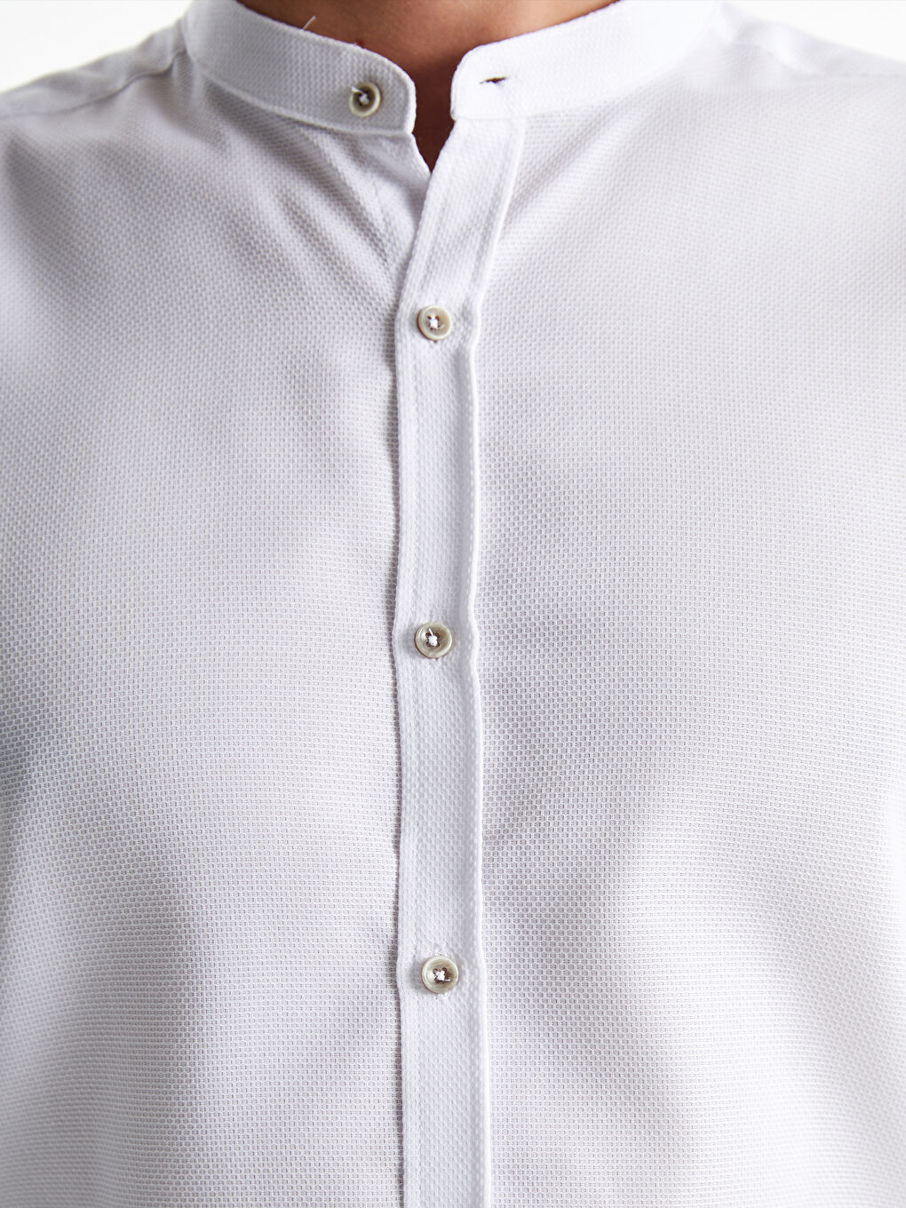 Slim Fit Long Sleeve Dobby Men's Shirt-2