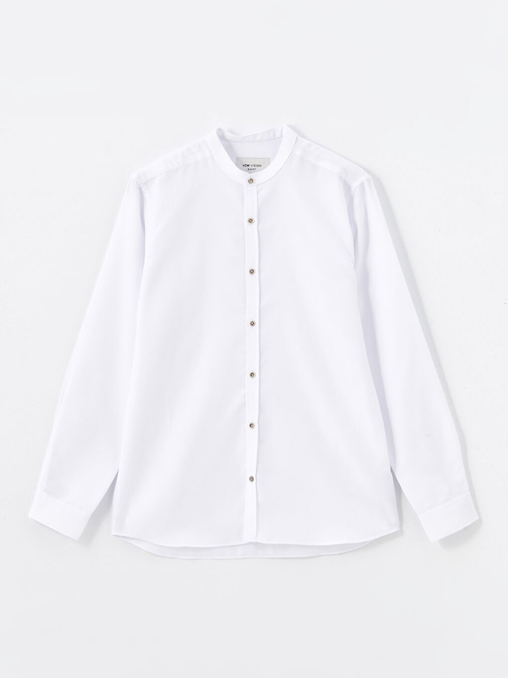 Slim Fit Long Sleeve Dobby Men's Shirt-4