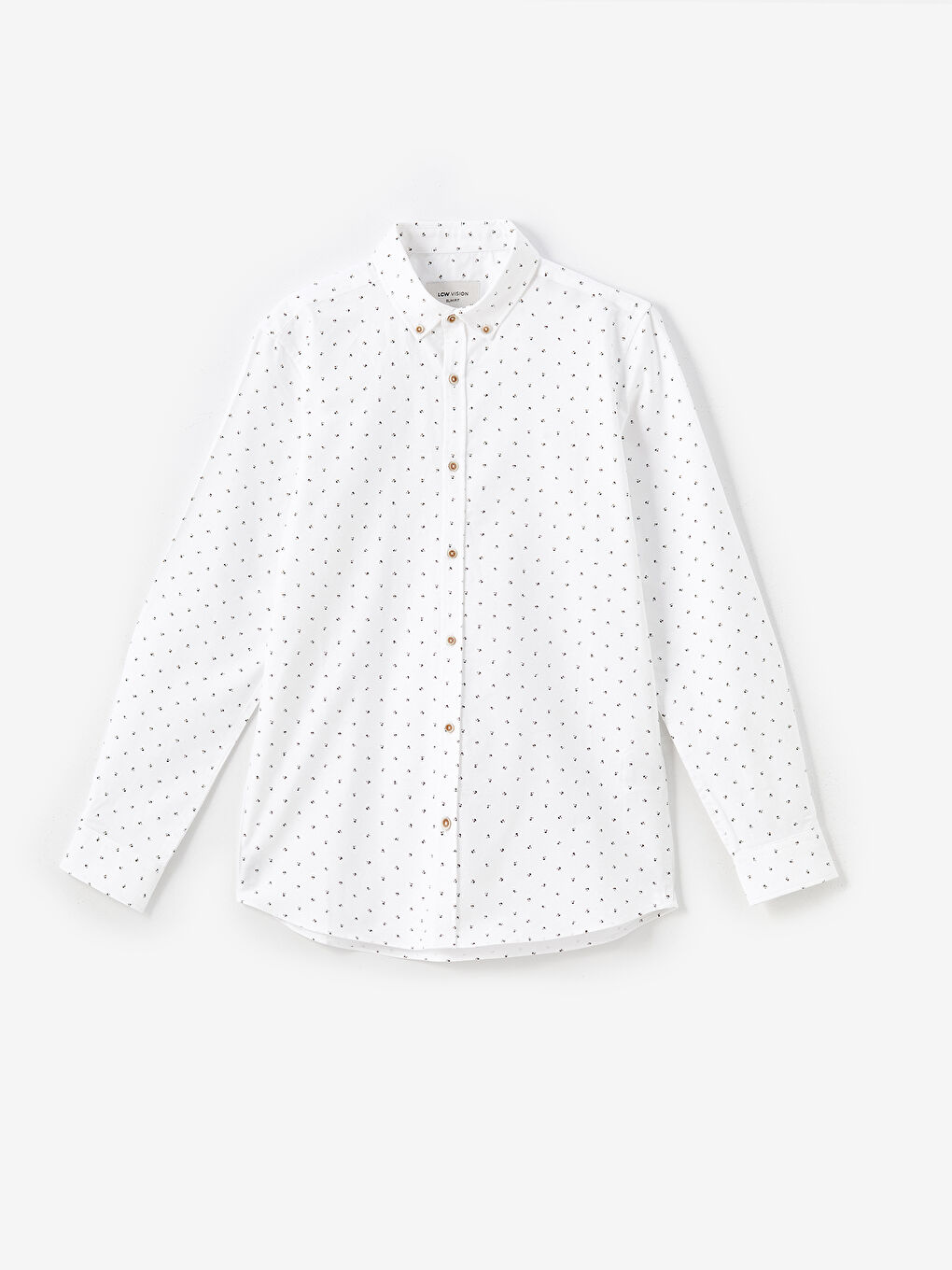 Slim Fit Long Sleeve Dobby Men's Shirt-4