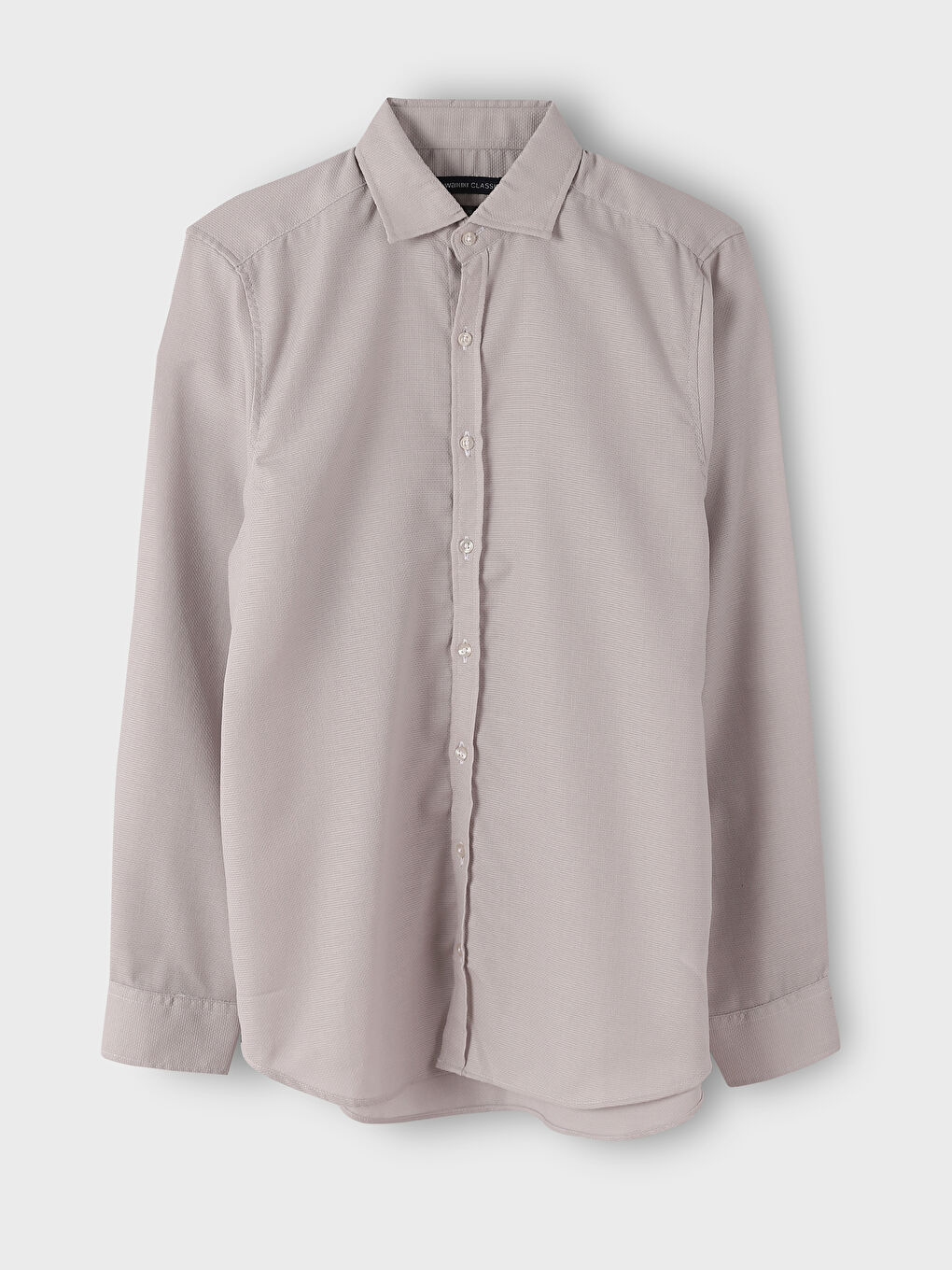 Slim Fit Long Sleeve Dobby Men's Shirt-6