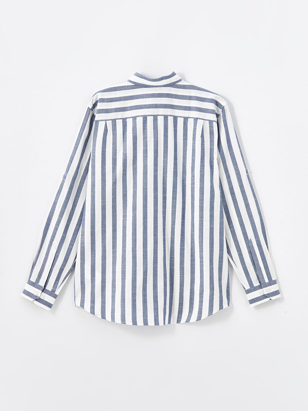 Slim Fit Long Sleeve Striped Men's Shirt-5