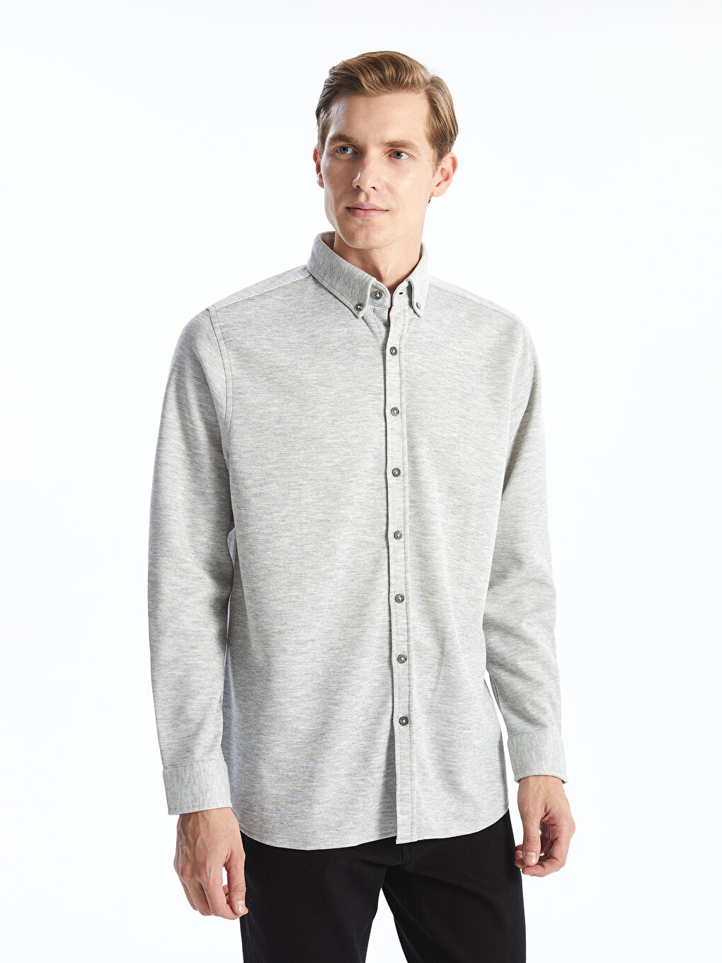 Slim Fit Long Sleeve Men's Shirt
