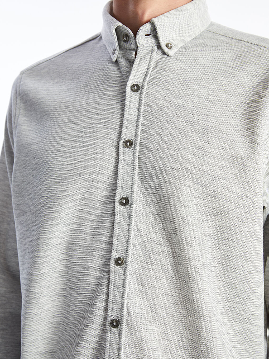 Slim Fit Long Sleeve Men's Shirt-2