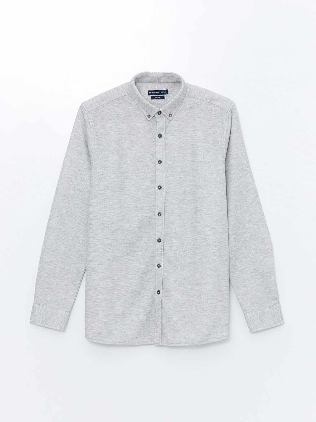 Slim Fit Long Sleeve Men's Shirt-4