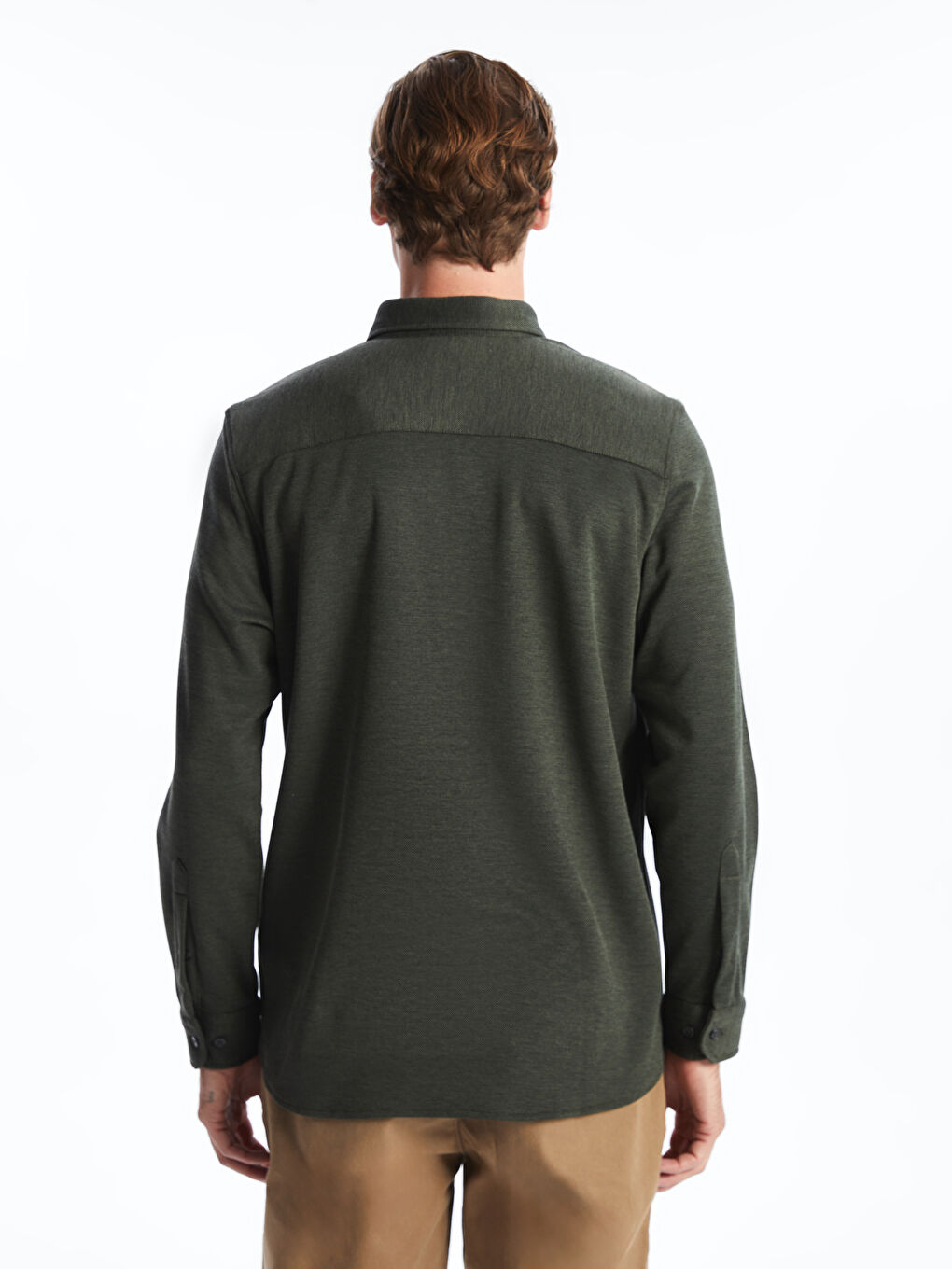 Slim Fit Long Sleeve Men's Shirt-3