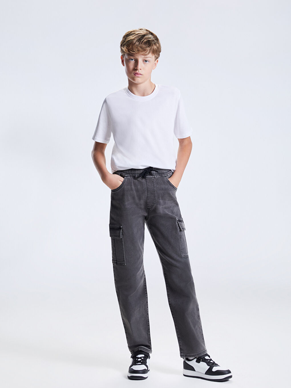 Loose Fit Boys' Cargo Jeans
