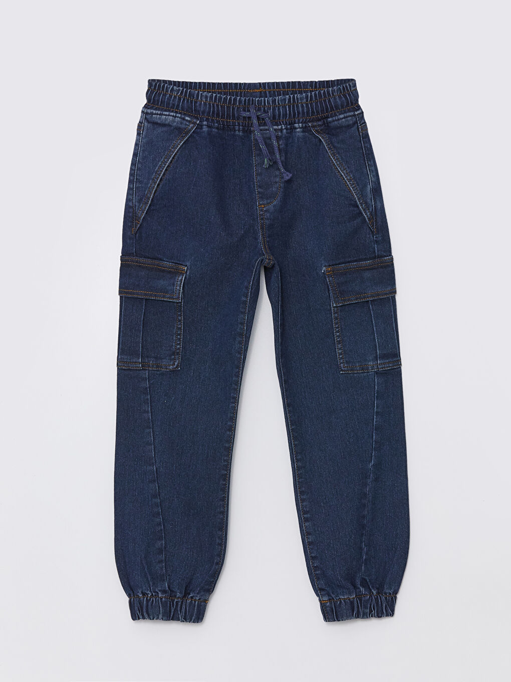 LCW Kids İndigo Beli Ayarlanabilir Lastikli Erkek Çocuk Jean Pantolon - 2