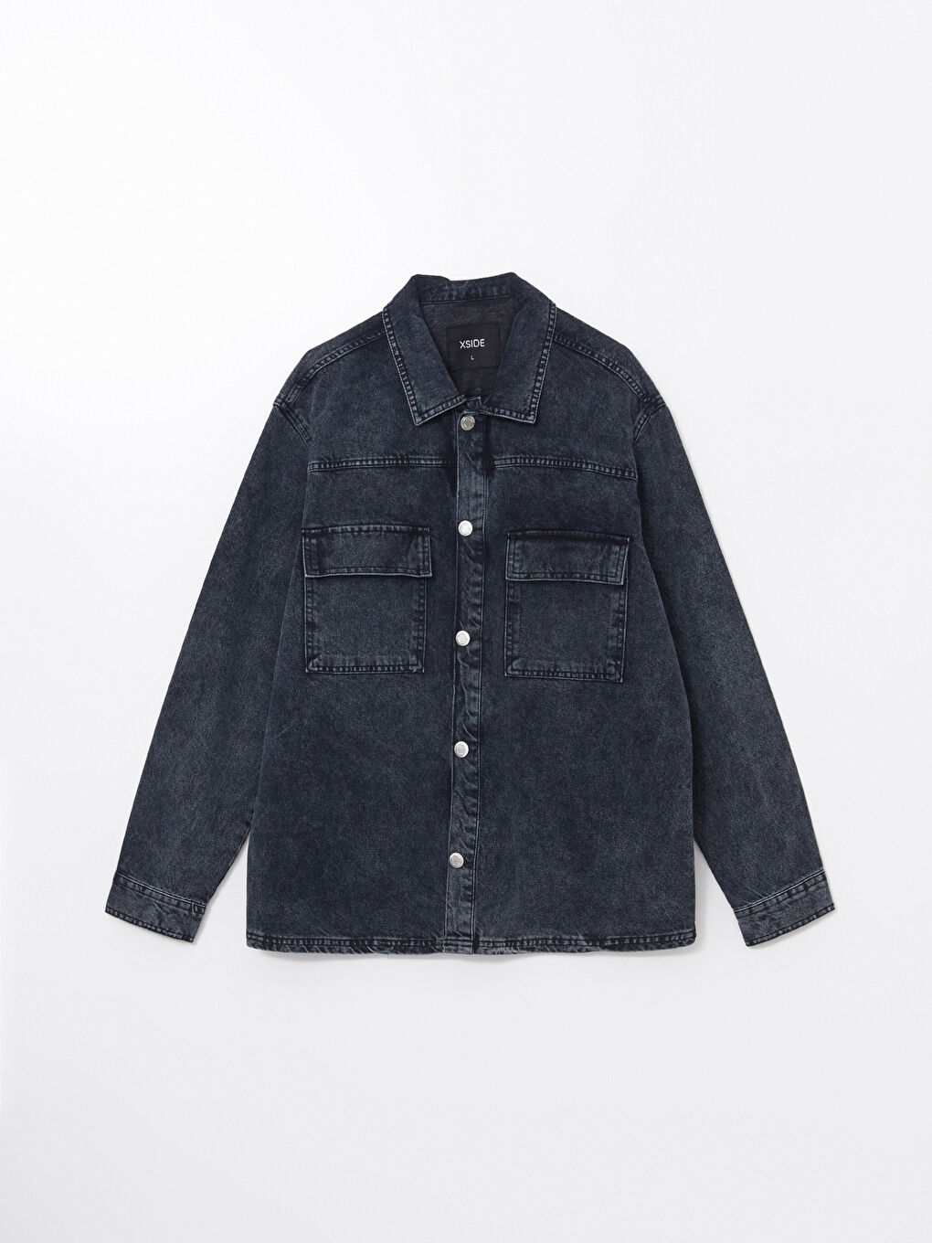 XSIDE Regular Fit Langarm Denim-Hemd für Herren -W42023Z8-HFK