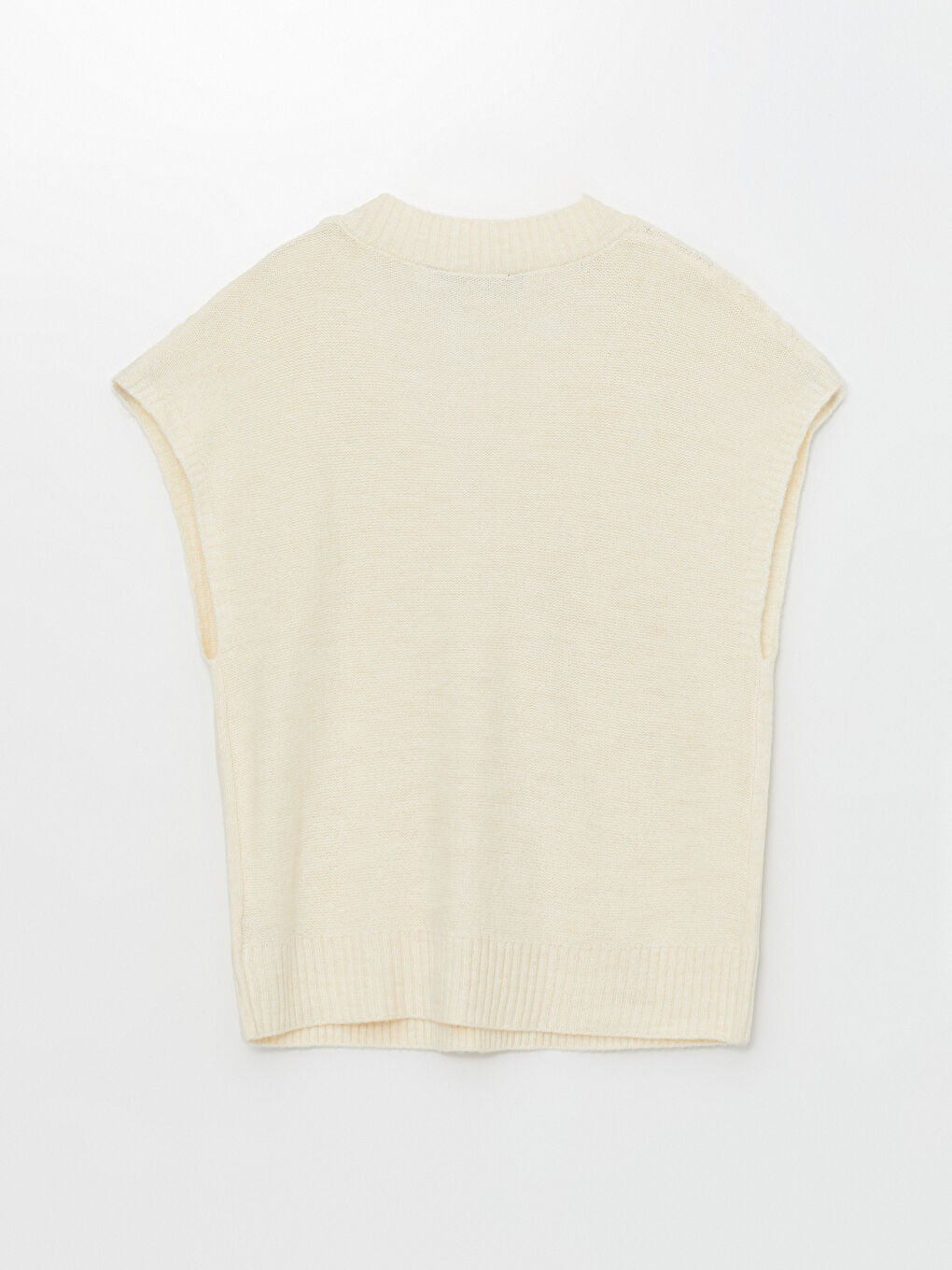 V-Neck Patterned Oversize Women's Knitwear Sweater-5