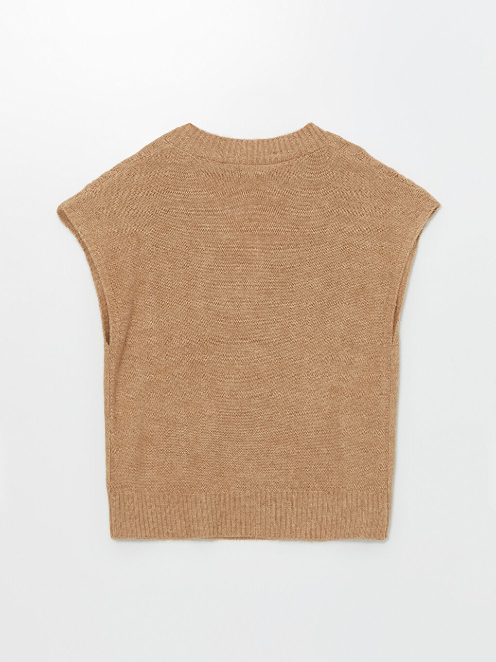 سترة صوفية تريكو واسعة الحجم منقوشة برقبة على شكل حرف V للسيدات-5