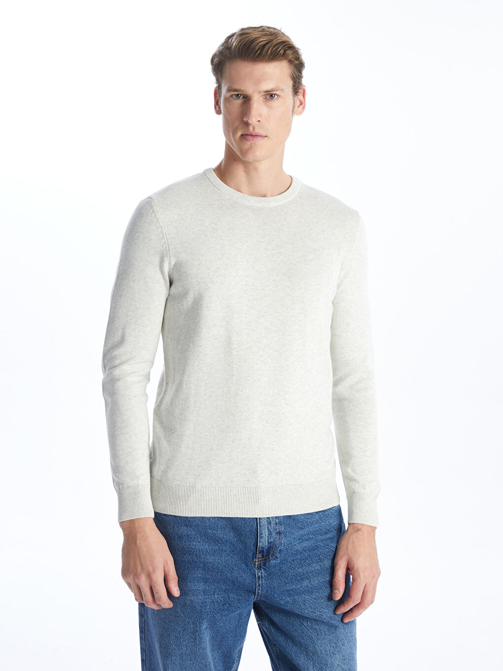 LCWAIKIKI Classic Pull-over Col rond Manches longues pour Hommes en Tricot -W42146Z8-DFY