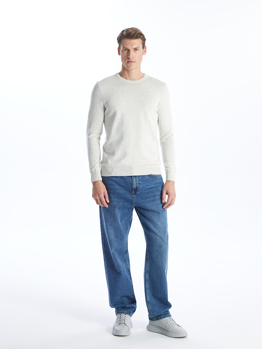 LCWAIKIKI Classic Pull-over Col rond Manches longues pour Hommes en Tricot -W42146Z8-DFY