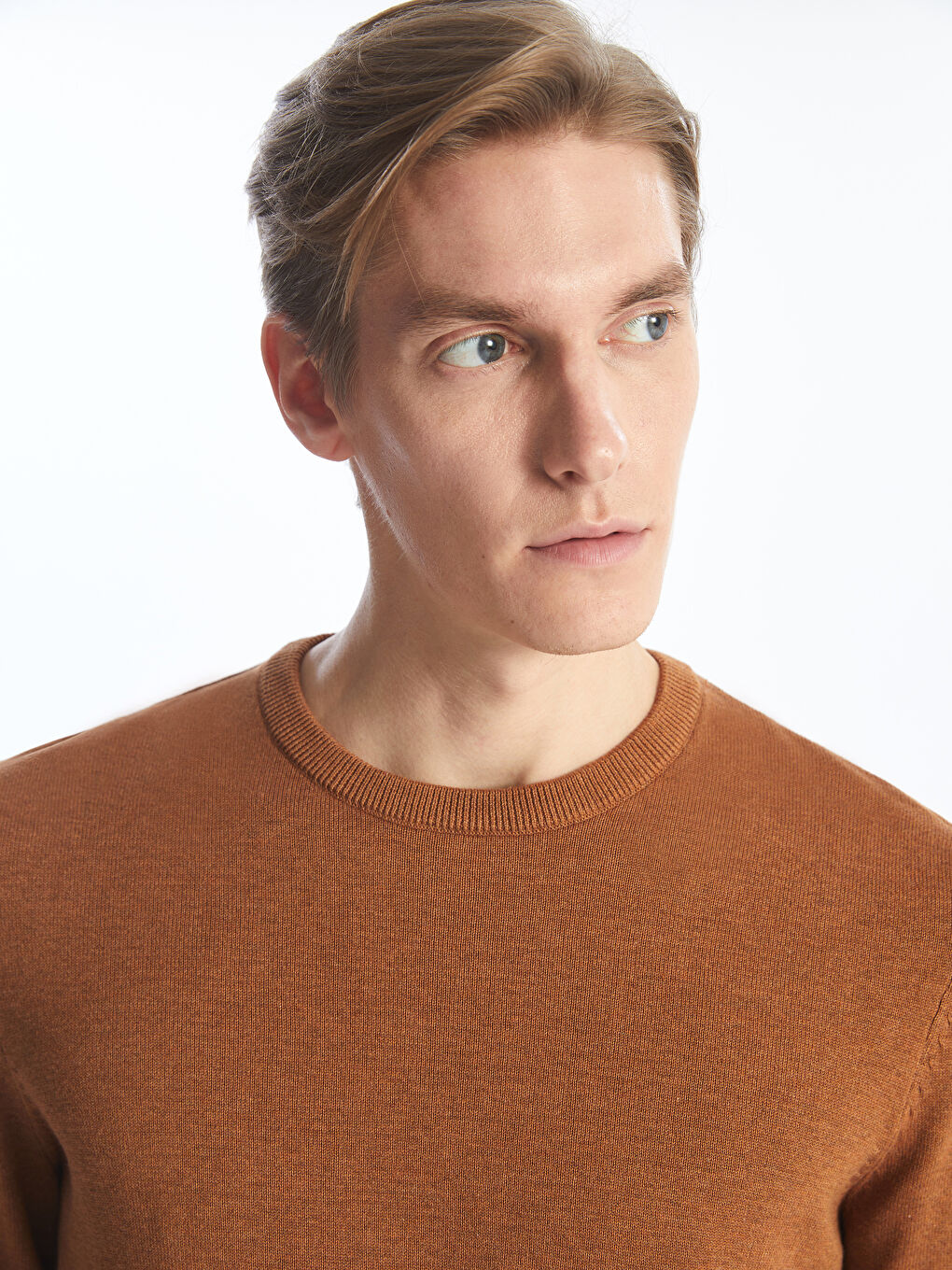 Muški trikotažni džemper okruglog izreza dugih rukava-2